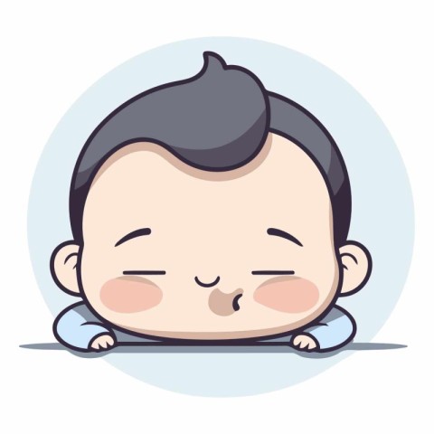 Cute Baby Face - Vector Cartoon Character IllustrationÃ¯Â»Â