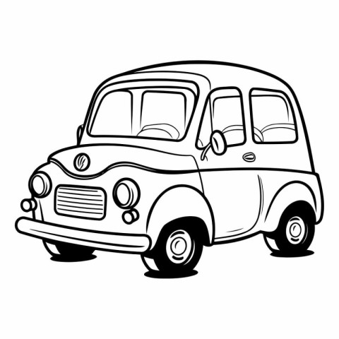 Retro car icon. Cartoon illustration of retro car vector icon fo