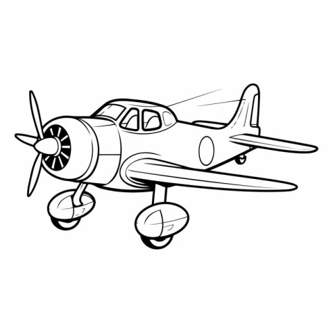 Airplane isolated on white background. EPS 10.