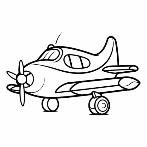 Airplane icon. Outline illustration of airplane vector icon for