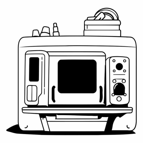 Sewing machine icon. Simple illustration of sewing machine vecto