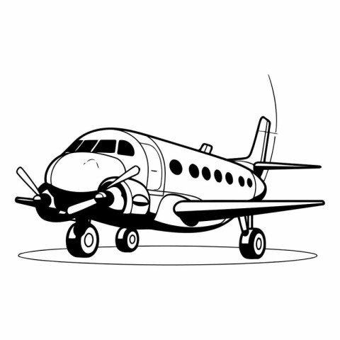 airplane flying icon image vector illustration design  black and