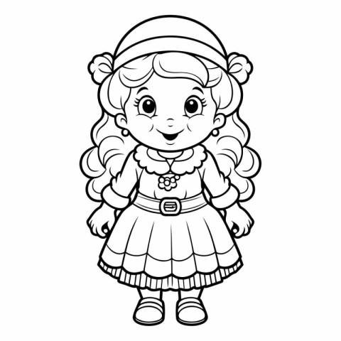 Coloring Page Outline Of Cartoon Snow Maiden.