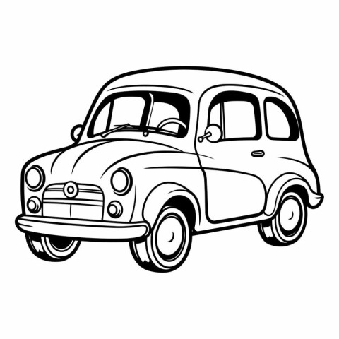 Retro car icon. Cartoon illustration of retro car vector icon fo