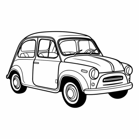 Retro car icon. Cartoon illustration of retro car vector icon fo