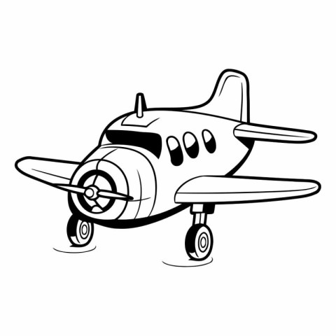 Airplane vector illustration on white background of plane.