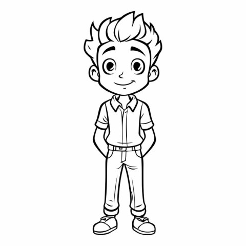 cute boy cartoon vector illustration graphic design vector illus