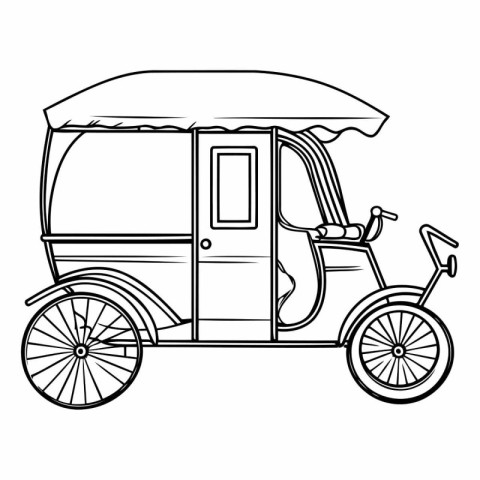 Tuk tuk icon. Outline illustration of tuk tuk vector icon for we