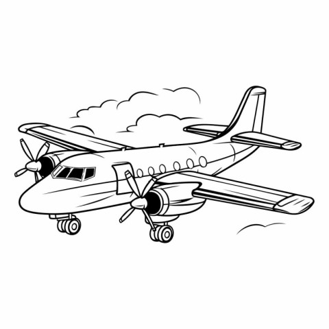 airplane flying icon cartoon vector illustration graphic design