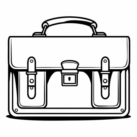 Suitcase icon. Outline illustration of briefcase vector icon for