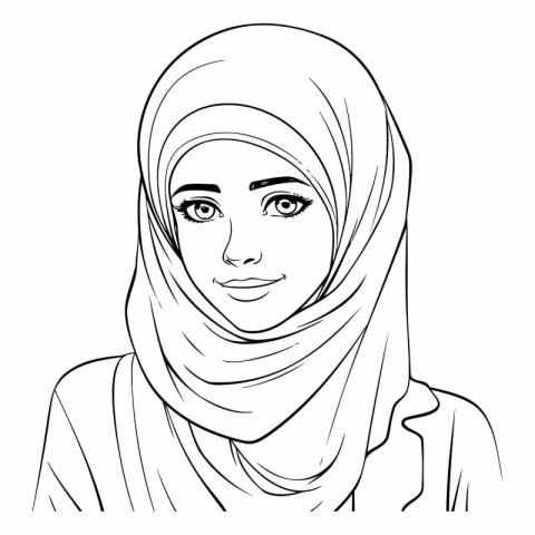 Beautiful young muslim woman in hijab. Arab girl.