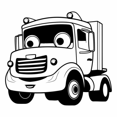 truck cartoon isolated icon vector illustration graphic design v