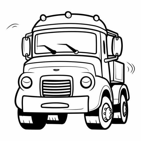 Vector illustration of a big truck on a white background. Truck