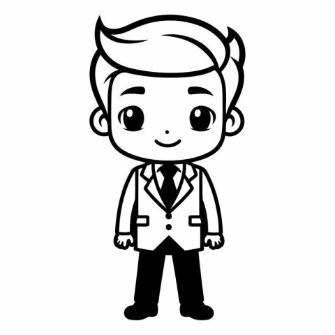 businessman avatar cartoon character on white background  vector