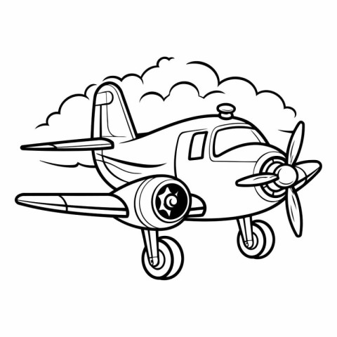 Airplane icon. Cartoon illustration of airplane vector icon for