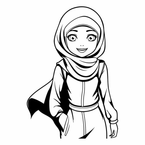 Muslim woman in traditional clothes of muslim girl in hijab.