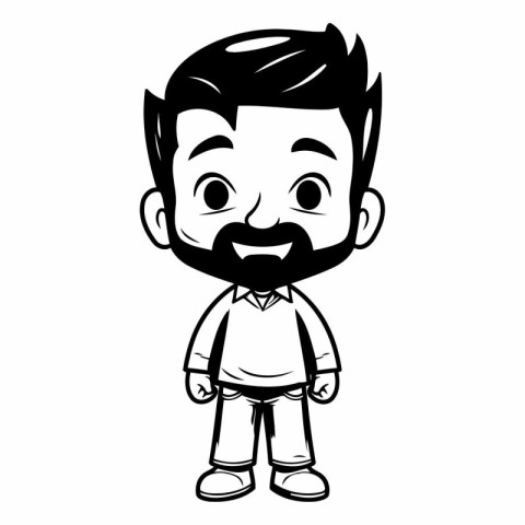 Man cartoon icon. Male avatar person people and human theme. Iso