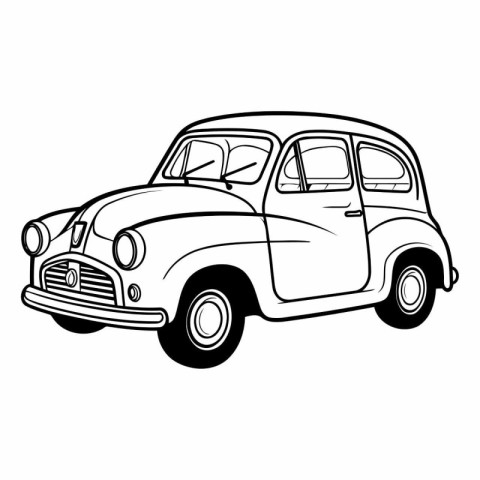 Retro car icon. Cartoon illustration of retro car vector icon fo