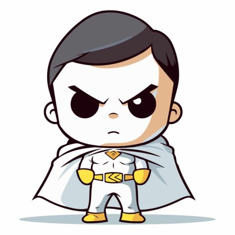 Superhero Boy Cartoon Mascot Character.