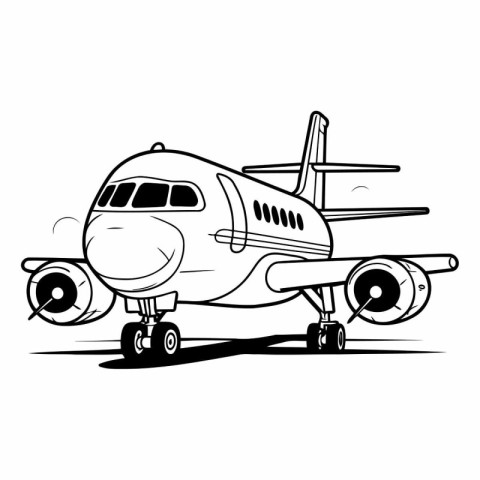 Airplane on a white background for your design.