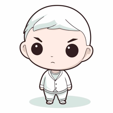 Cute Little Boy Cartoon Vector Illustration. Cute Baby Boy Chara