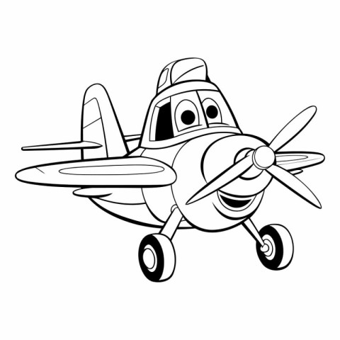 Airplane icon. Cartoon illustration of airplane vector icon for