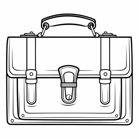 Suitcase icon. Outline illustration of briefcase vector icon for