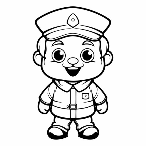 Cute Pilot Cartoon Mascot Character Vector Illustration for Colo