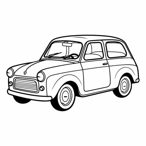 Retro car icon. Cartoon illustration of retro car vector icon fo