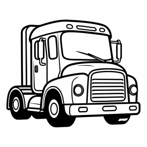 Truck icon. Cartoon illustration of truck vector icon for web de