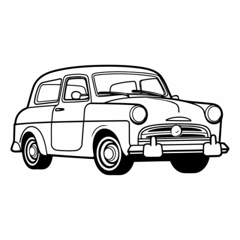 Vintage car icon. Retro and classic car theme. Isolated design