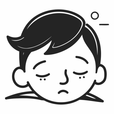 Cute boy face icon. Cartoon illustration of cute boy face icon f