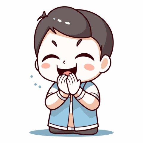 Boy Crying - Cute Cartoon Vector IllustrationÃ¯Â»Â¿