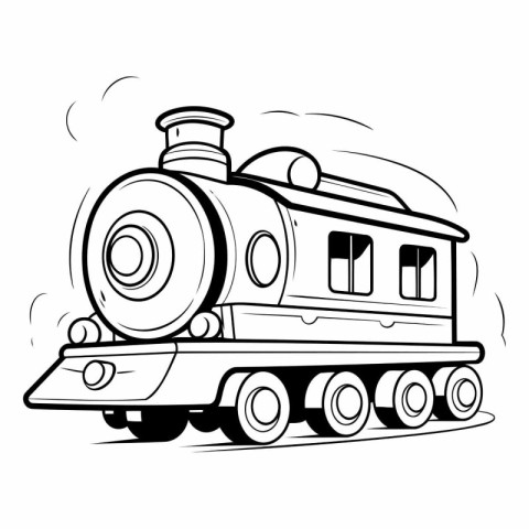 Steam locomotive. isolated on a white background.