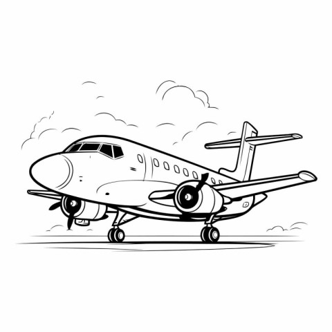 Airplane vector illustration isolated on white background. Airpl