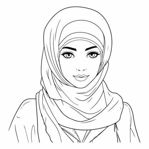 Beautiful muslim woman in a hijab of a Muslim woman.