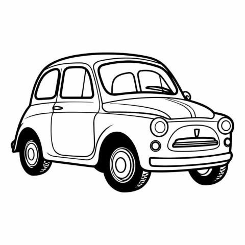 Retro car icon. Cartoon illustration of retro car vector icon fo