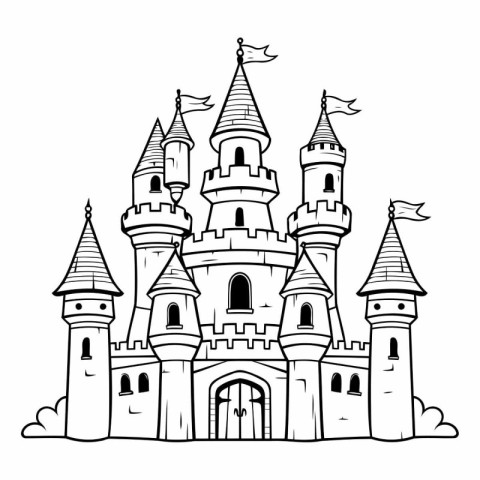 Castle design. Fairytale fantasy fairytale childhood and animal