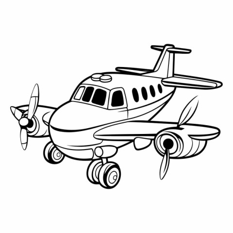 Airplane icon. Cartoon illustration of airplane vector icon for