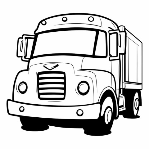 truck on white background. eps 10.