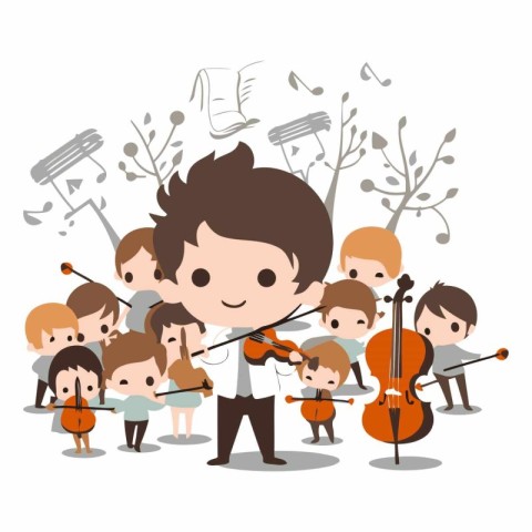 Music design over white background eps10. cartoon