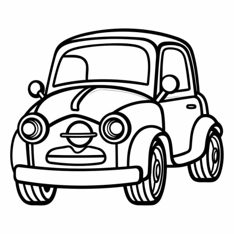 Retro car icon. Outline illustration of retro car vector icon fo