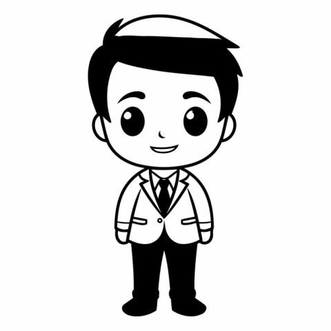 cute boy cartoon on white background graphic design.