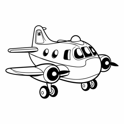 Military airplane icon. Simple illustration of military airplane