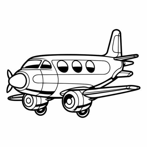 Airplane icon. Cartoon illustration of airplane vector icon for