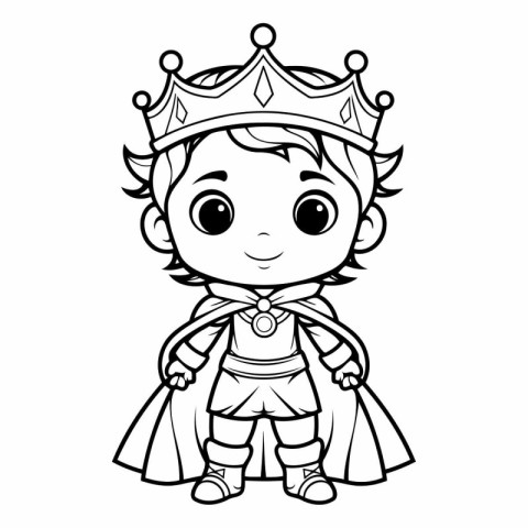 Coloring Page Outline Of Cartoon King Fairy Tale Character With