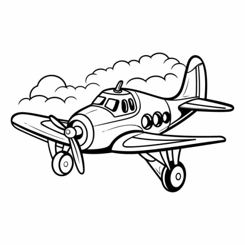 Airplane icon. Cartoon illustration of airplane vector icon for