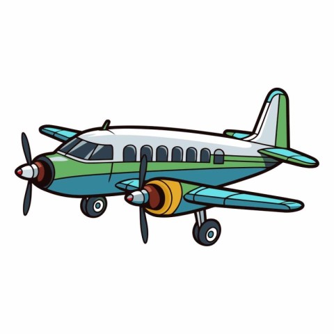 Airplane icon. Cartoon illustration of airplane vector icon for