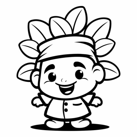 Cute Indian Boy - A cartoon illustration of a Cute Indian Boy we