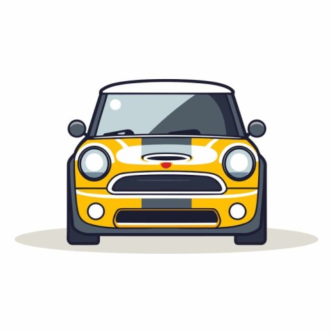 Car icon in flat style. Isolated on white background.